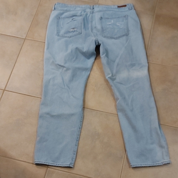 Just USA Women's Light Blue Distressed Boyfriend Jeans - Picture 8 of 10